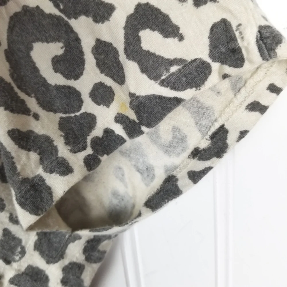 T Party Womens Kimono Wrap Poncho Open Cardigan Animal Print Size Small Fringe